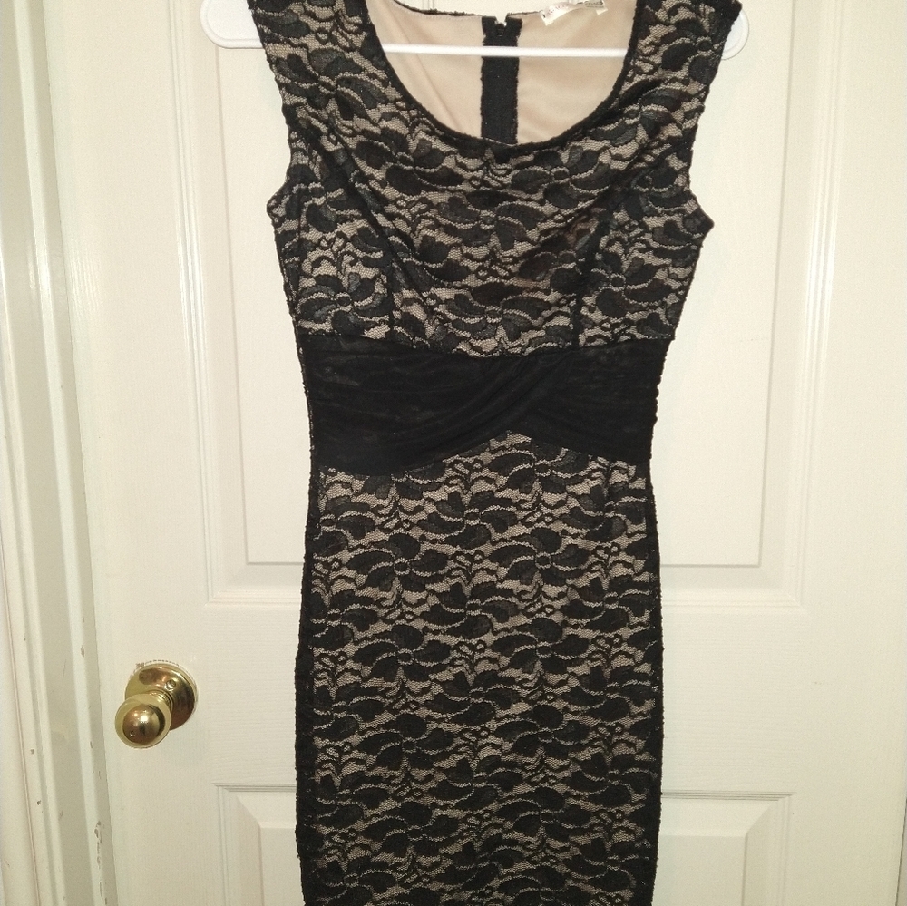 A'GACI  black lace dress Small evening prom coctail